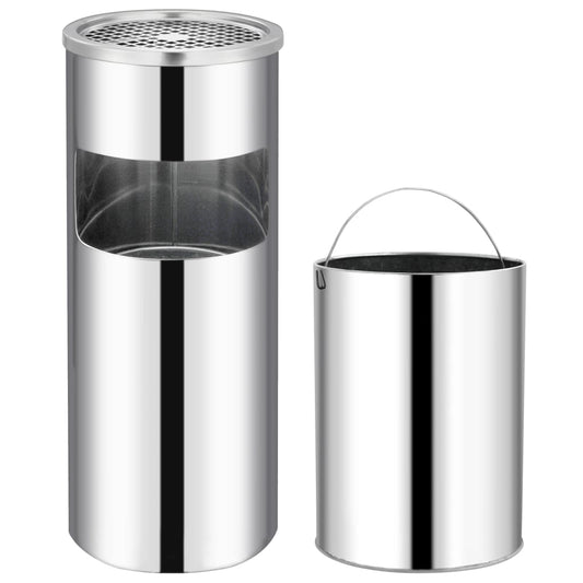 Berkfield Ashtray Dustbin Hotel 30 L Stainless Steel