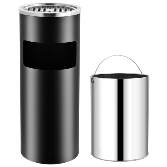 Berkfield Ashtray Dustbin Hotel 30 L Steel Black
