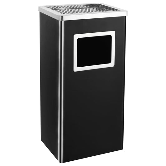 Berkfield Ashtray Dustbin Hotel 45 L Steel Black