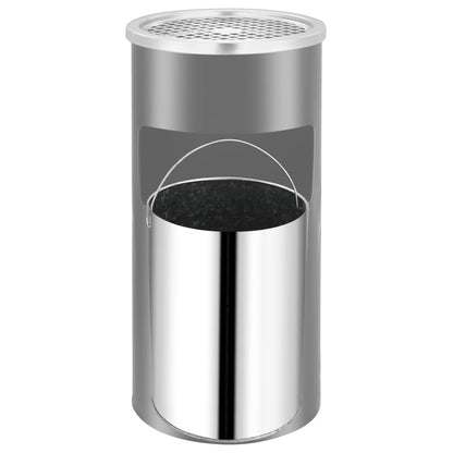 Berkfield Wall Ashtray Dustbin Steel 26 L Black