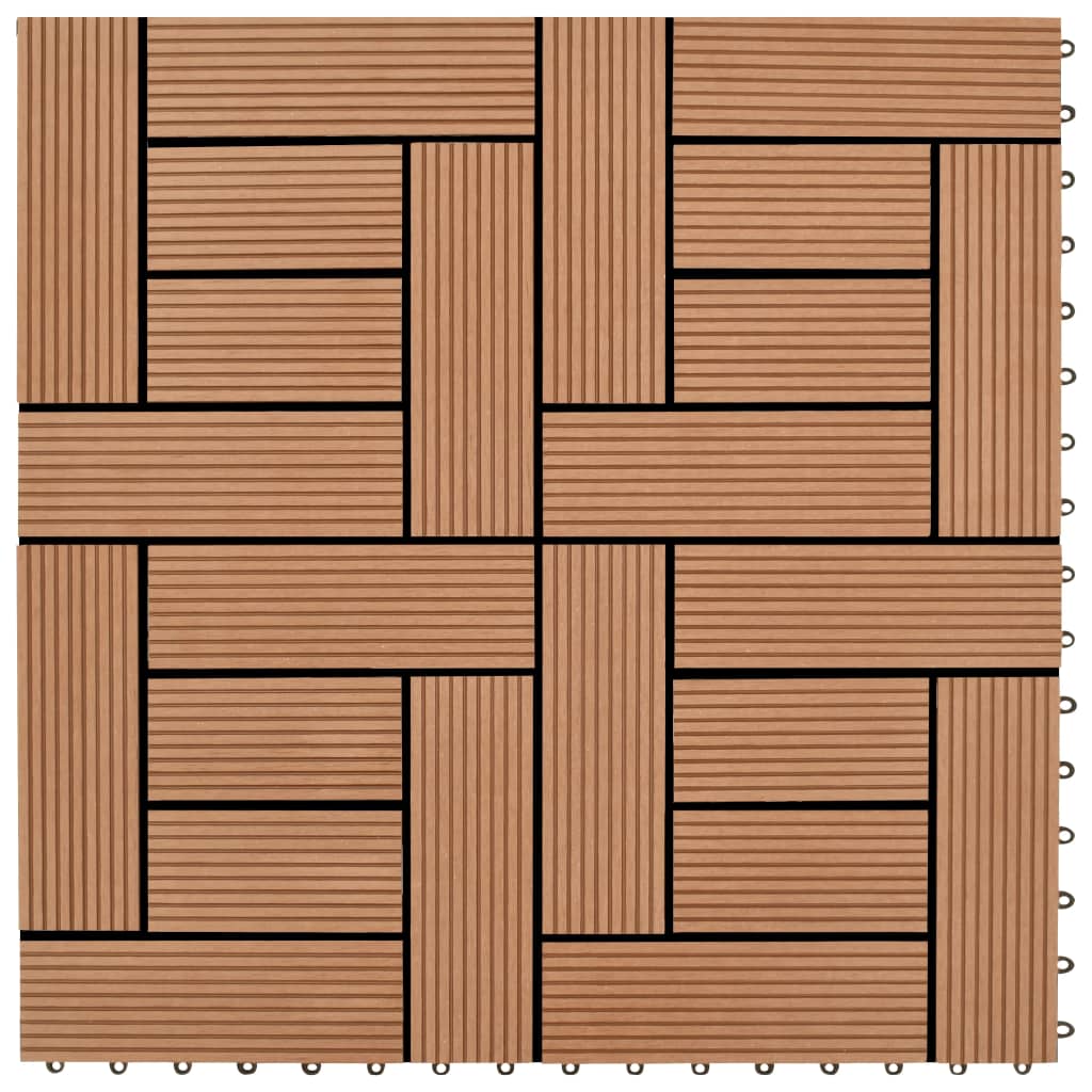 Berkfield 22 pcs Decking Tiles 30x30 cm 2 sqm WPC Black