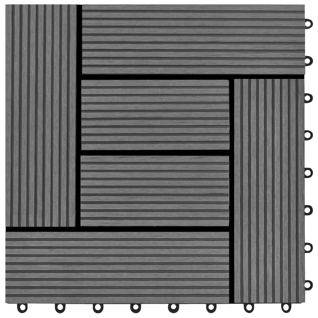 Berkfield 22 pcs Decking Tiles 30x30 cm 2 sqm WPC Grey
