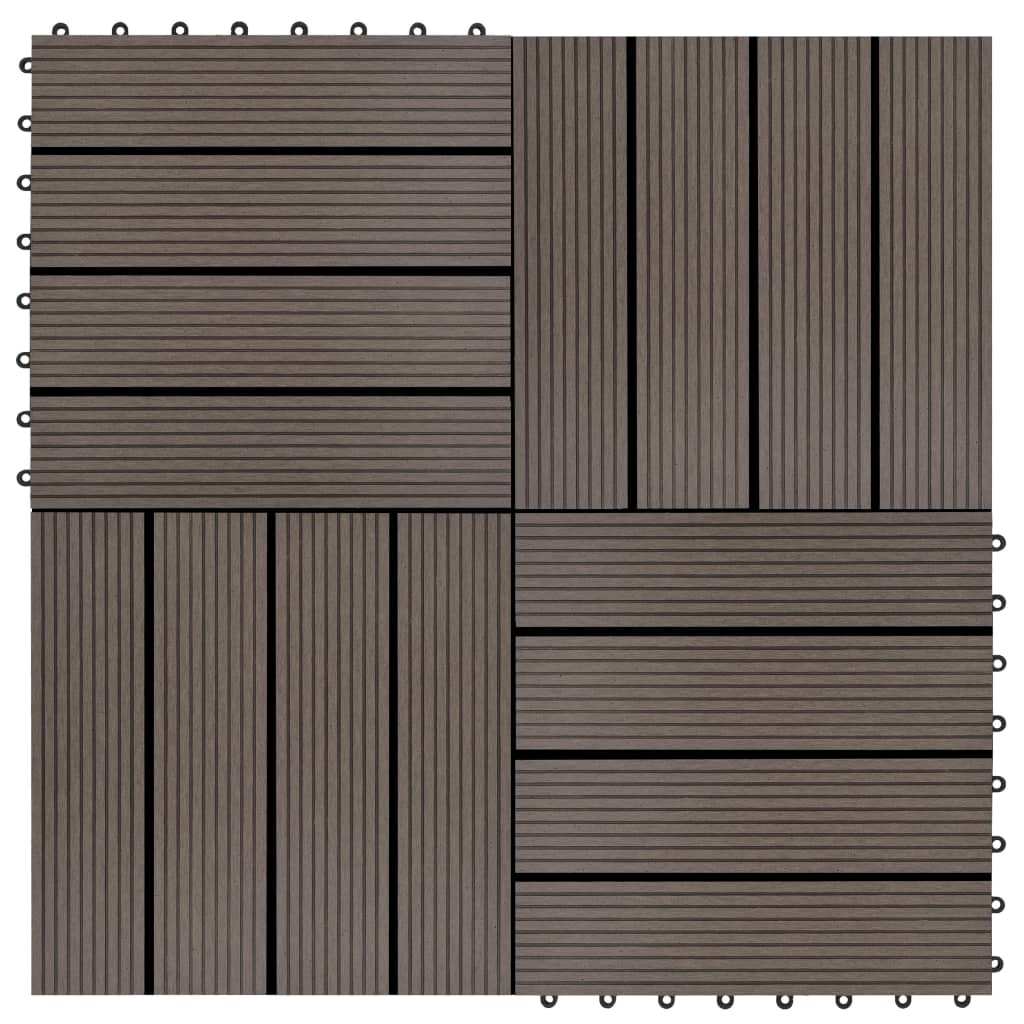 Berkfield 22 pcs Decking Tiles 30x30cm 2 sqm WPC Brown