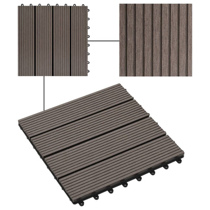 Berkfield 22 pcs Decking Tiles 30x30cm 2 sqm WPC Brown