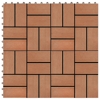 Berkfield 22 pcs Decking Tiles 30x30 cm 2 sqm WPC Teak Colour