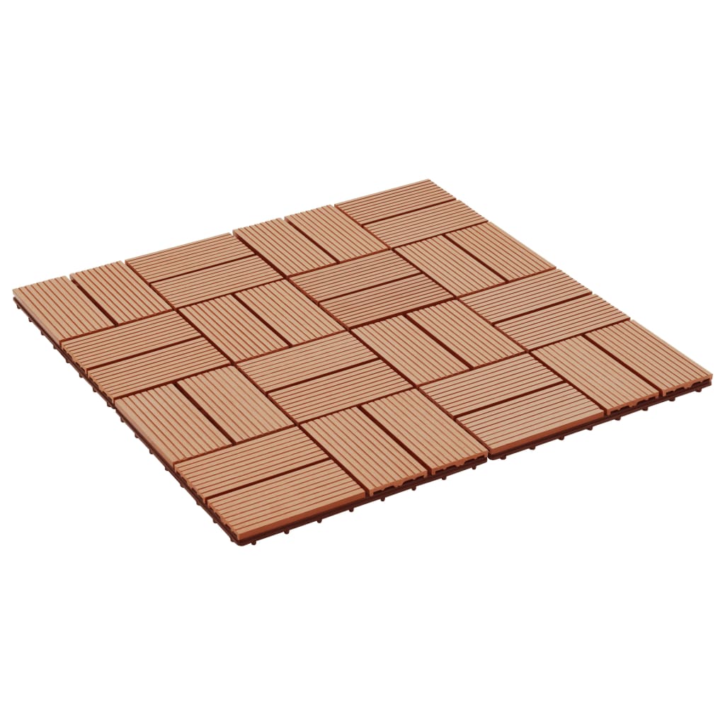 Berkfield 22 pcs Decking Tiles 30x30 cm 2 sqm WPC Teak Colour