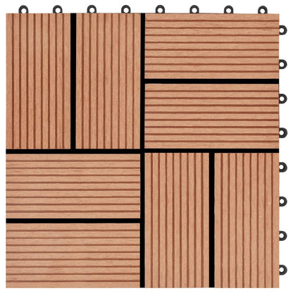 Berkfield 22 pcs Decking Tiles 30x30 cm 2 sqm WPC Teak Colour