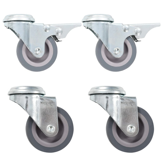 Berkfield 24 pcs Bolt Hole Swivel Casters 50 mm