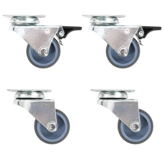 Berkfield 16 pcs Twin-wheel Swivel Casters 50 mm