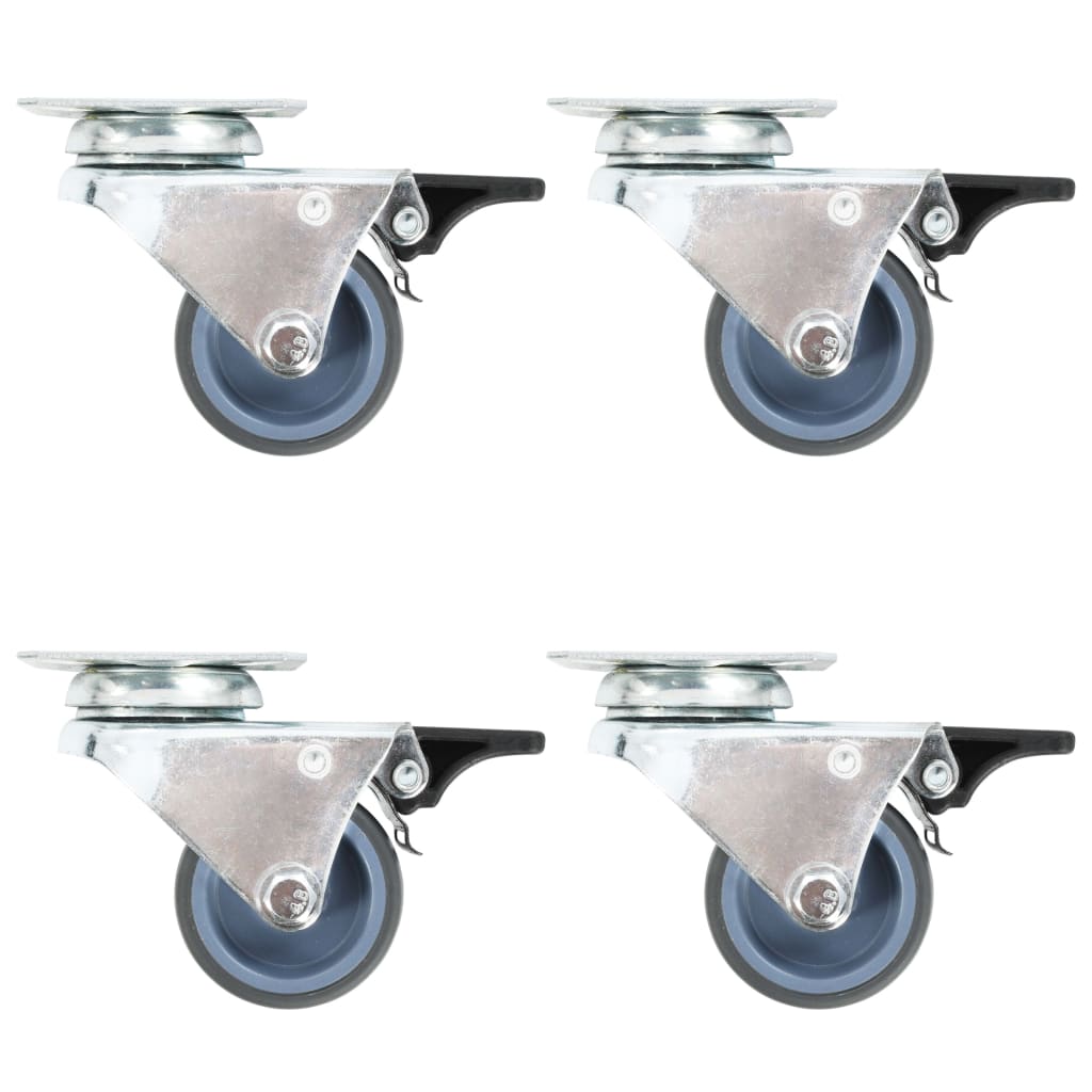 Berkfield 12 pcs Twin-wheel Swivel Casters 50 mm