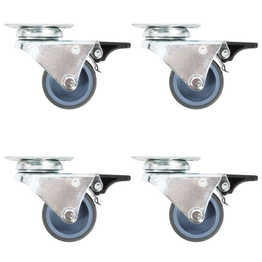 Berkfield 16 pcs Twin-wheel Swivel Casters 50 mm