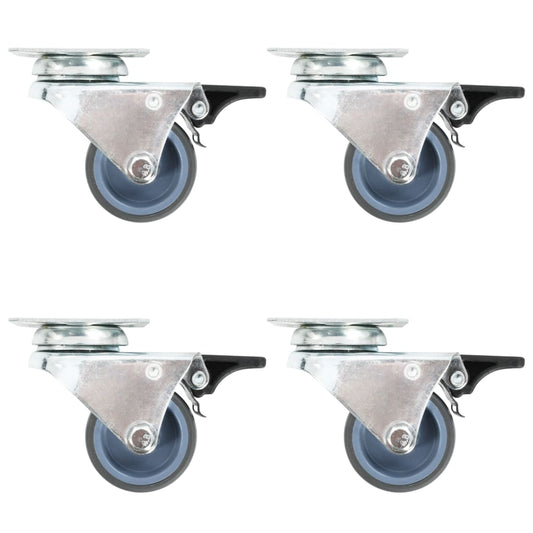 Berkfield 32 pcs Twin-wheel Swivel Casters 50 mm