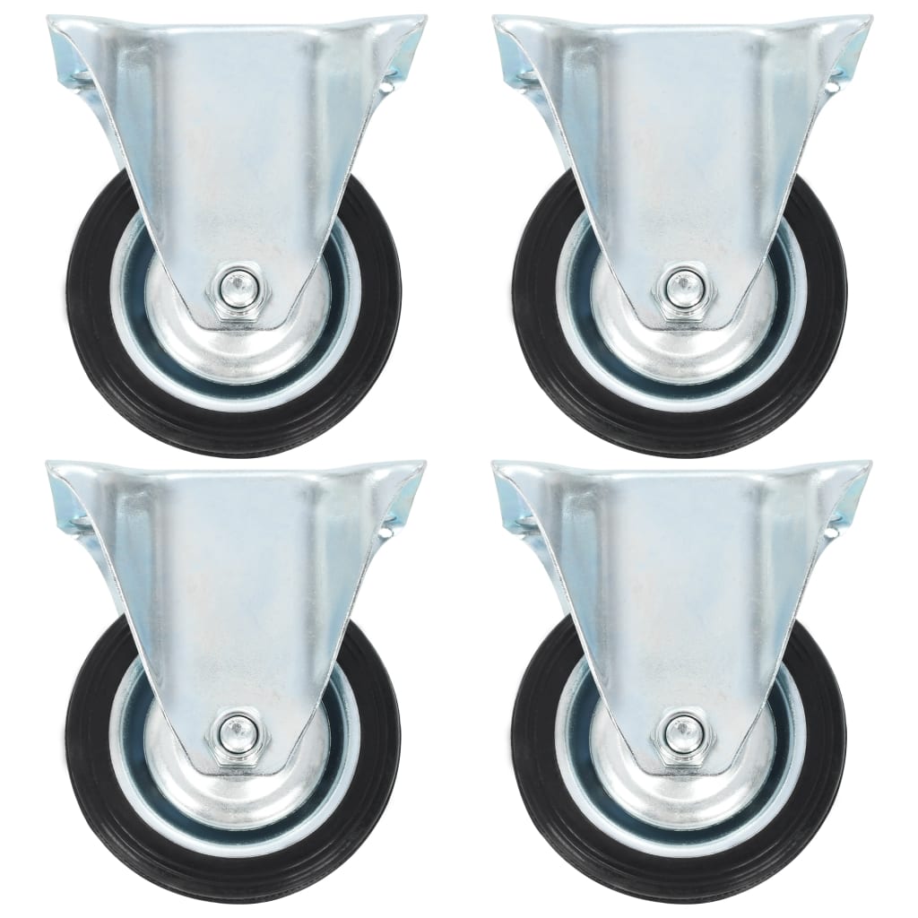 Berkfield 12 pcs Fixed Casters 75 mm