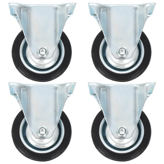 Berkfield 12 pcs Fixed Casters 75 mm