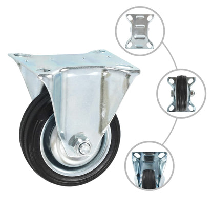Berkfield 24 pcs Fixed Casters 75 mm