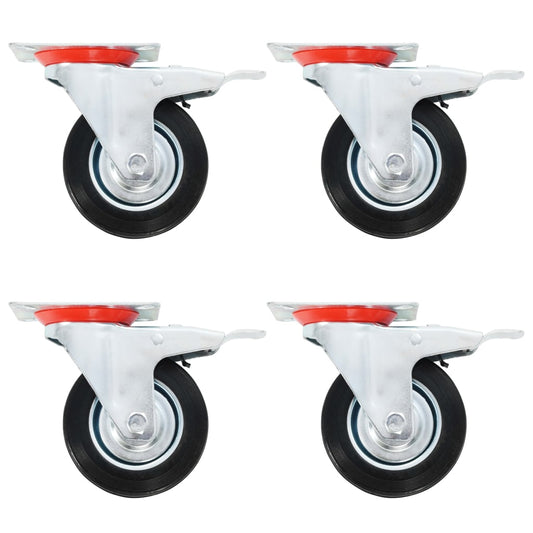 Berkfield 8 pcs Swivel Casters 100 mm