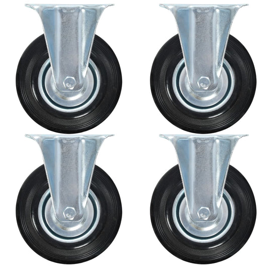Berkfield 12 pcs Fixed Casters 125 mm