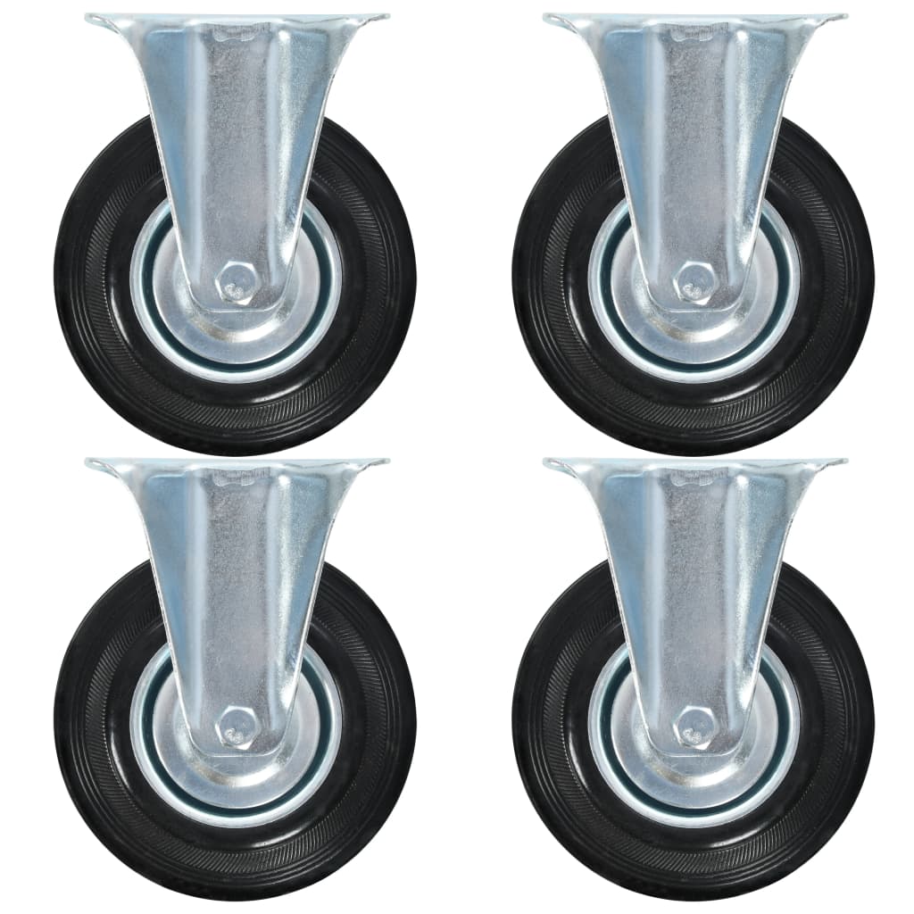 Berkfield 16 pcs Fixed Casters 125 mm