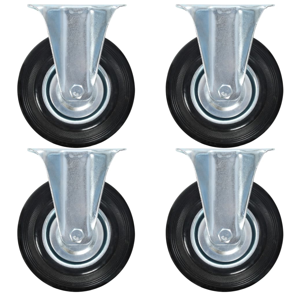 Berkfield 24 pcs Fixed Casters 125 mm