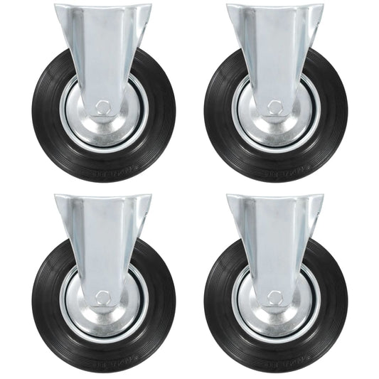 Berkfield 8 pcs Fixed Casters 200 mm