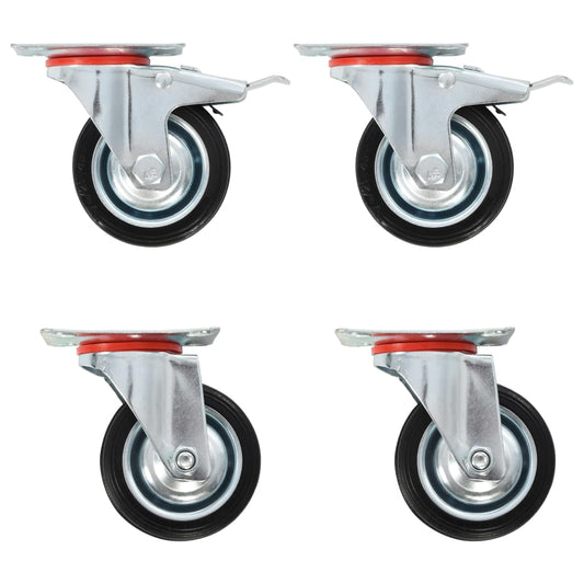 Berkfield 12 pcs Swivel Casters 75 mm