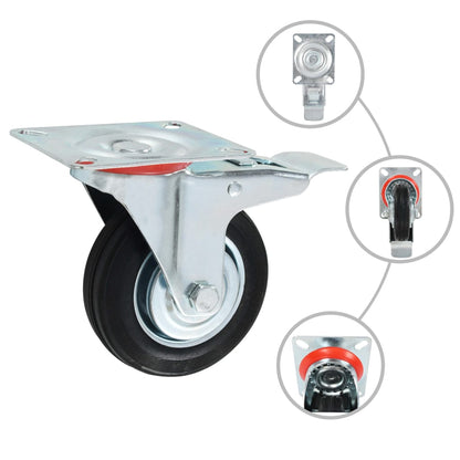 Berkfield 12 pcs Swivel Casters 100 mm