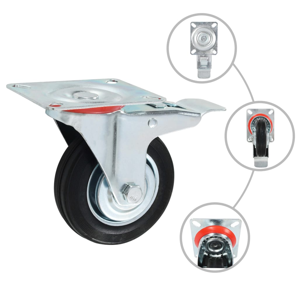 Berkfield 12 pcs Swivel Casters 100 mm