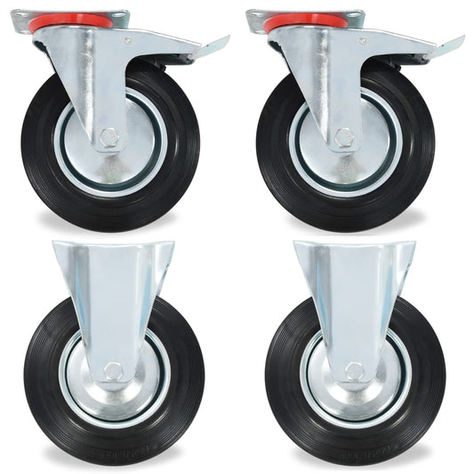 Berkfield 12 pcs Casters 200 mm