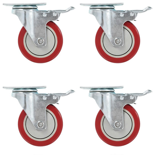 Berkfield 12 pcs Swivel Casters 100 mm