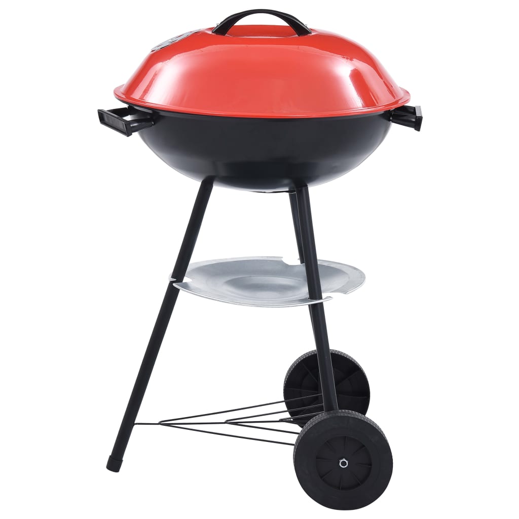 Berkfield Portable XXL Charcoal Kettle BBQ Grill with Wheels 44 cm