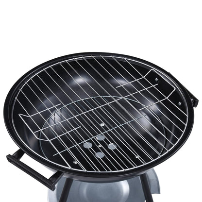 Berkfield Portable XXL Charcoal Kettle BBQ Grill with Wheels 44 cm