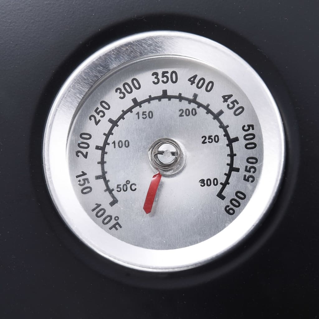 Berkfield 3-in-1 Charcoal Smoker BBQ Grill 40x80 cm