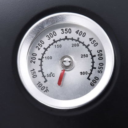 Berkfield 3-in-1 Charcoal Smoker BBQ Grill 40x80 cm