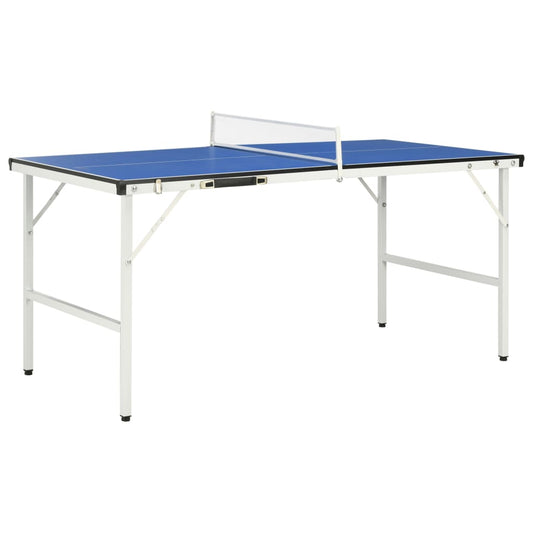 Berkfield 5 Feet Ping Pong Table with Net 152x76x66 cm Blue