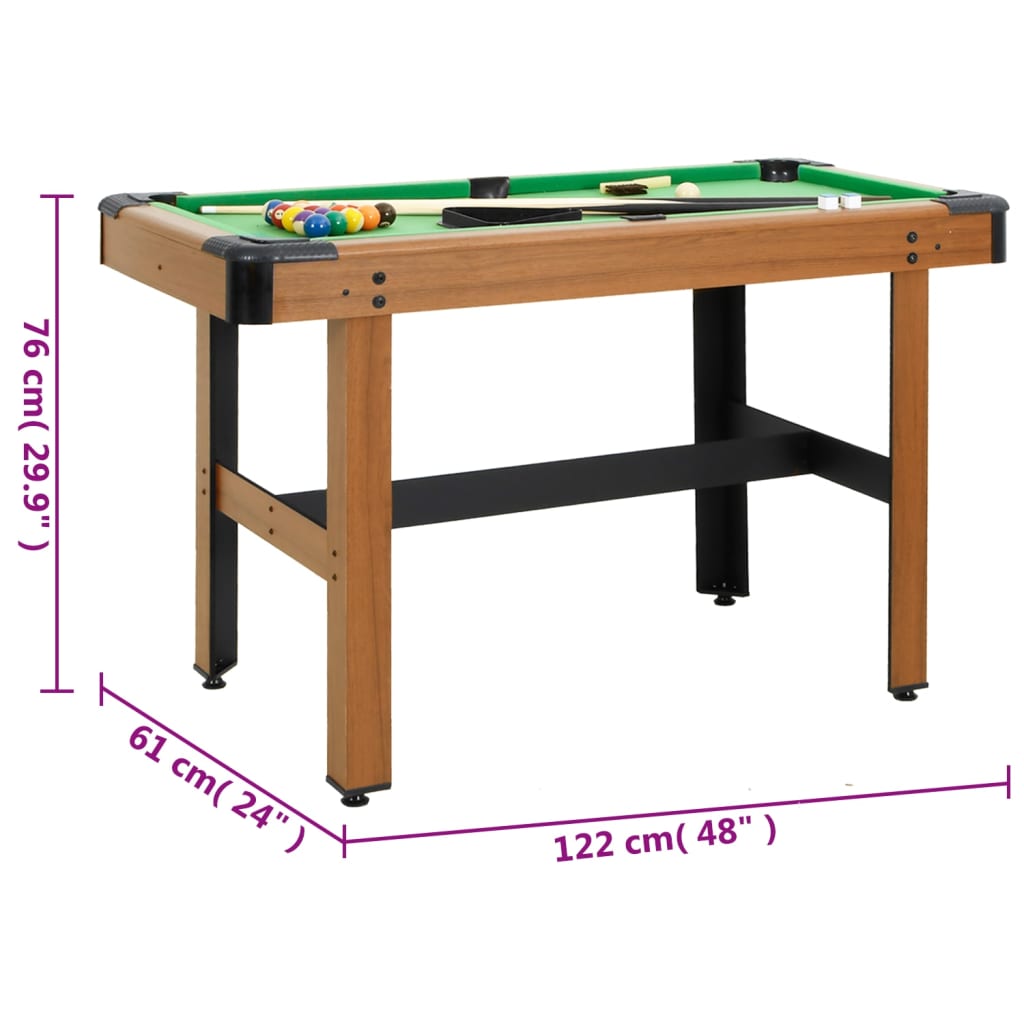Berkfield 4 Feet Billiard Table 122x61x76 cm Brown