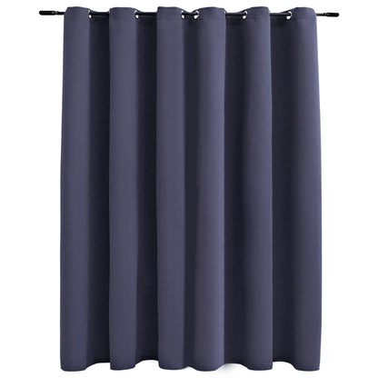 Berkfield Blackout Curtain with Metal Rings Anthracite 290x245 cm