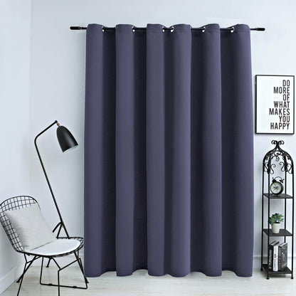 Berkfield Blackout Curtain with Metal Rings Anthracite 290x245 cm