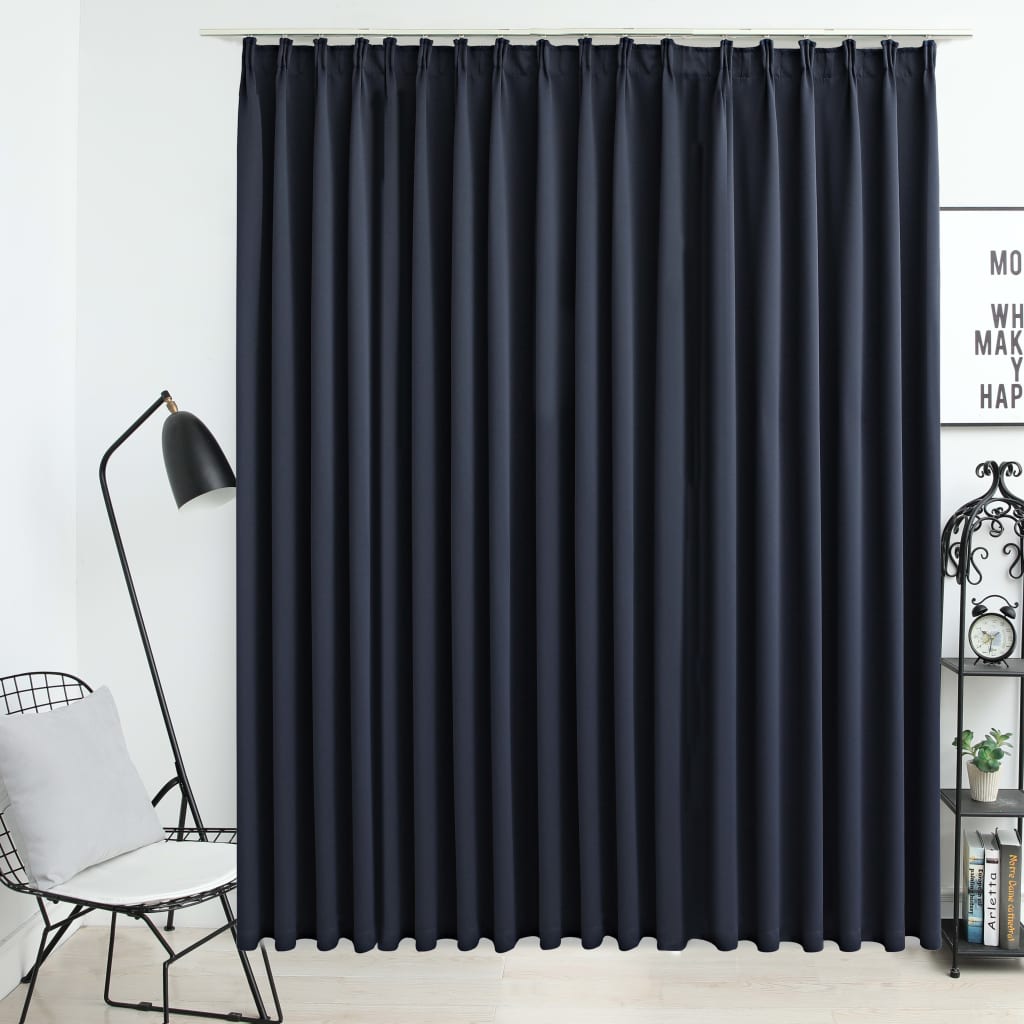 Berkfield Blackout Curtain with Hooks Anthracite 290x245 cm