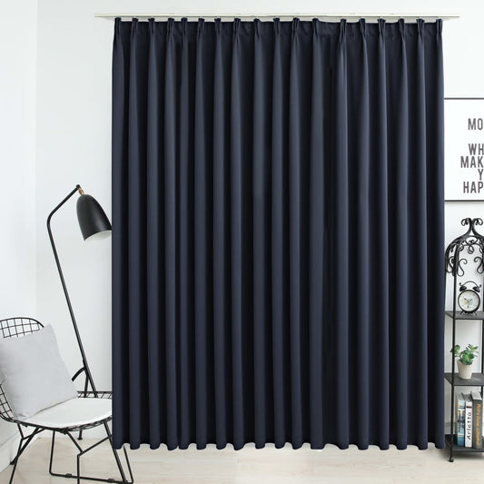 Berkfield Blackout Curtain with Hooks Anthracite 290x245 cm