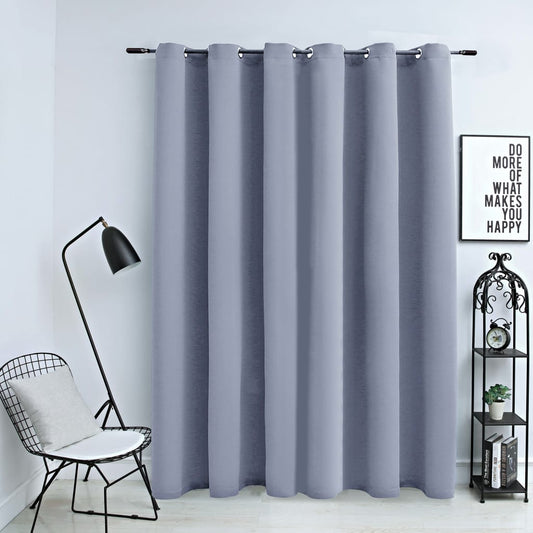 Berkfield Blackout Curtain with Metal Rings Grey 290x245 cm