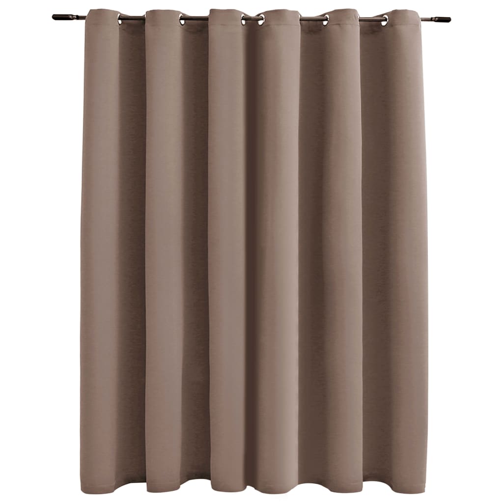 Berkfield Blackout Curtain with Metal Rings Taupe 290x245 cm