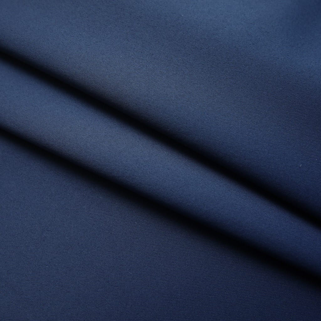 Berkfield Blackout Curtains with Hooks 2 pcs Blue 140x175 cm