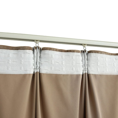 Berkfield Blackout Curtain with Hooks Velvet Beige 290x245 cm
