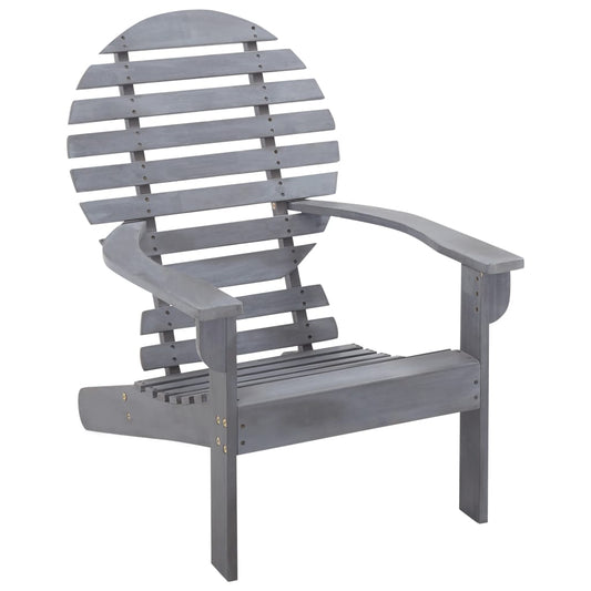 Berkfield Adirondack Chair Solid Acacia Wood Grey