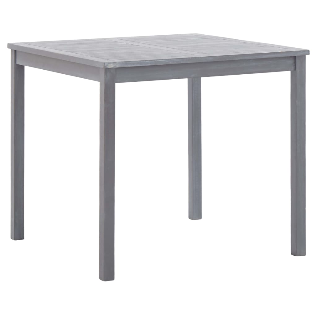 Berkfield Garden Table Grey 80x80x74 cm Solid Acacia Wood