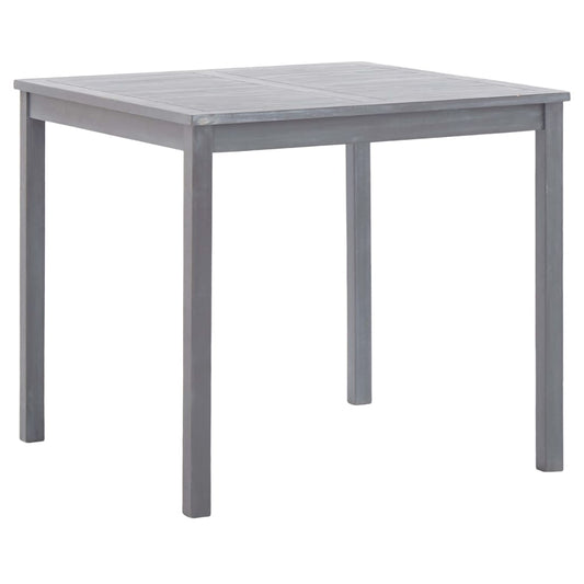 Berkfield Garden Table Grey 80x80x74 cm Solid Acacia Wood
