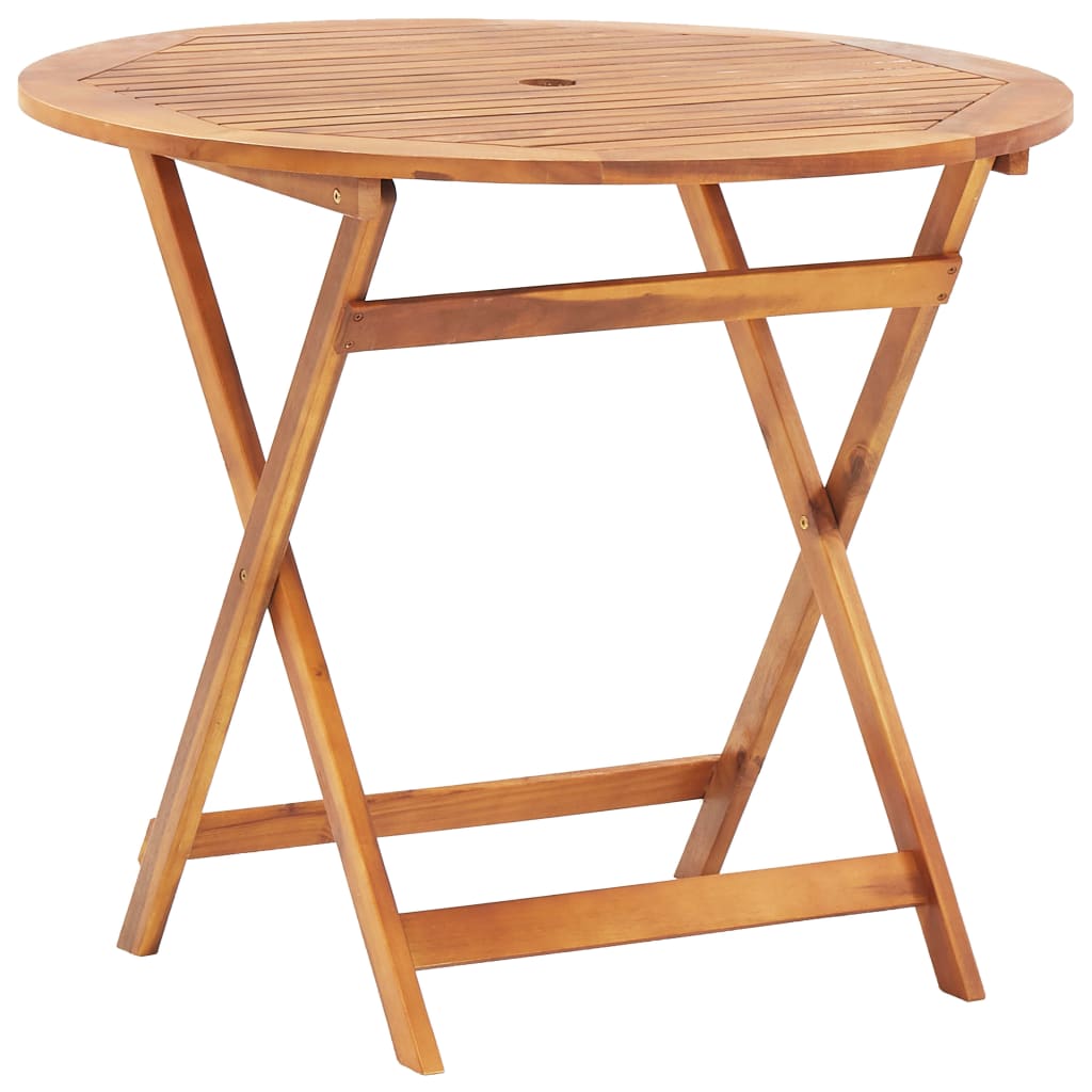 Berkfield Folding Garden Table 90x75 cm Solid Acacia Wood