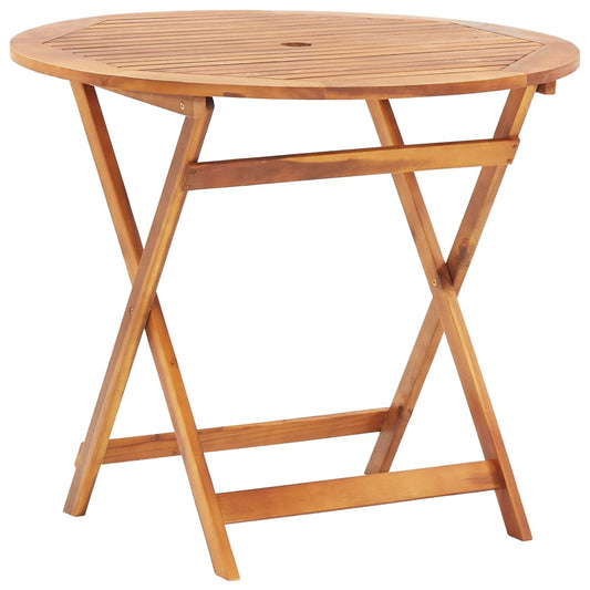 Berkfield Folding Garden Table 90x75 cm Solid Acacia Wood