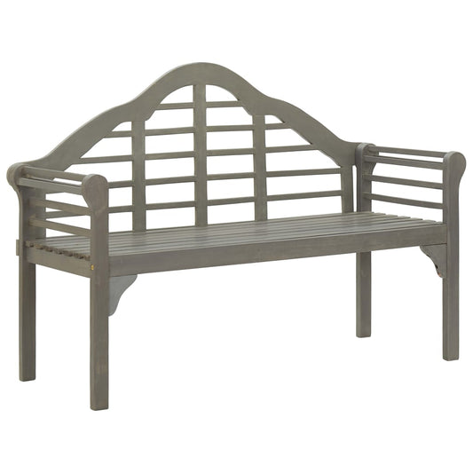 Berkfield Garden Bench Grey Wash 135 cm Solid Acacia Wood