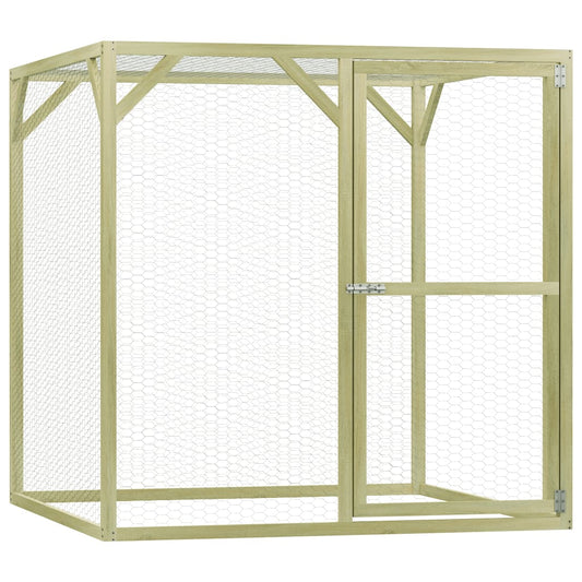 Berkfield Chicken Cage 1.5x1.5x1.5 m Impregnated Pinewood